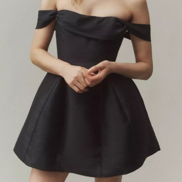 BHLDN Lydia Off-The-Shoulder Corset Mini Dress - Size L - Picture 1 of 7